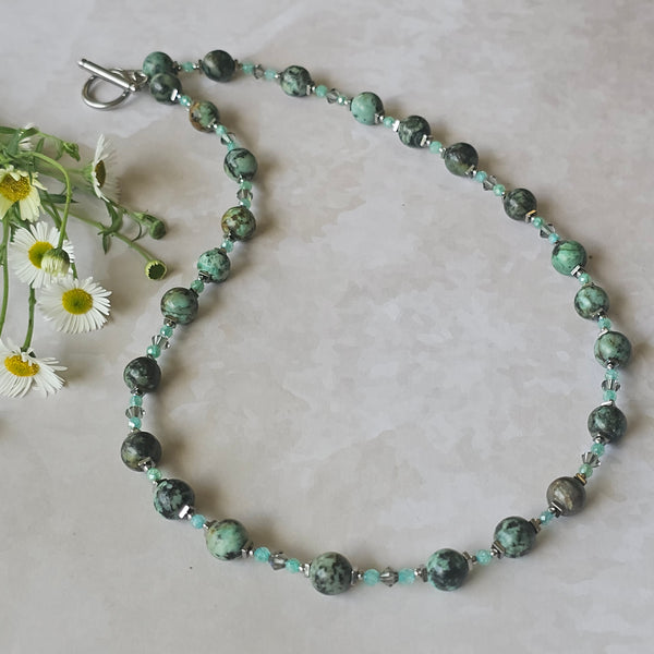 Green African Turquoise Necklace