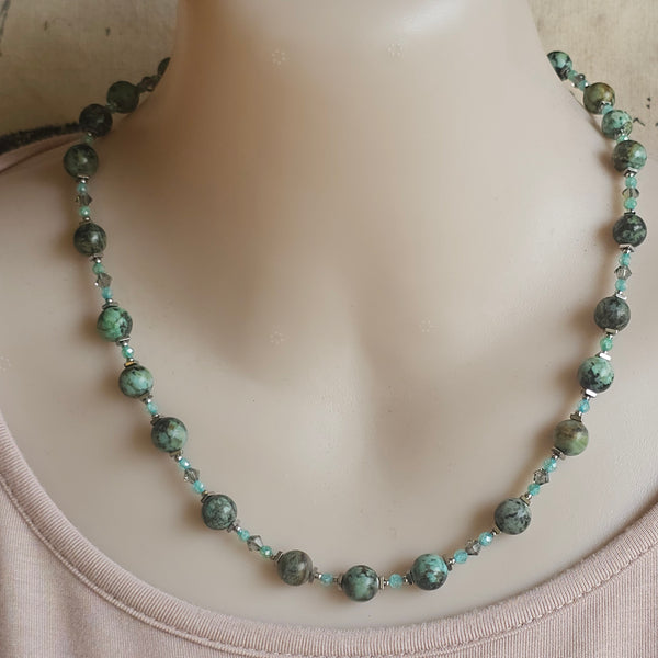 Green African Turquoise Necklace