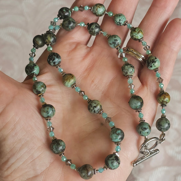 Green African Turquoise Necklace