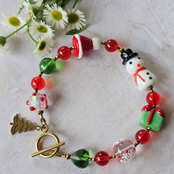 Christmas Bracelet with Gold 22cm