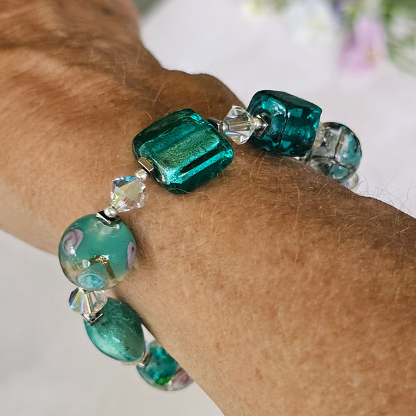 Teal Green Bracelet 20cm