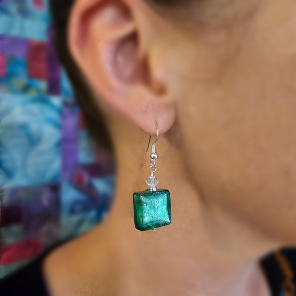 Light Emerald Murano Glass Squares