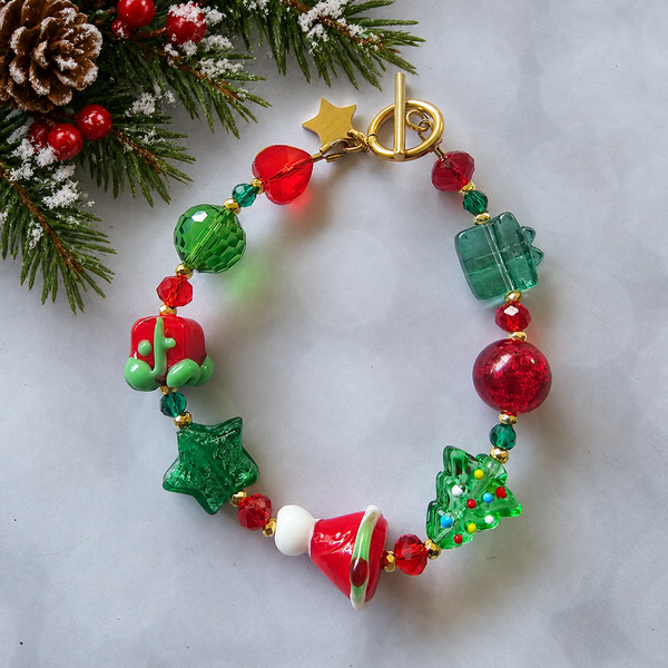 Christmas Bracelet with Gold 21cm