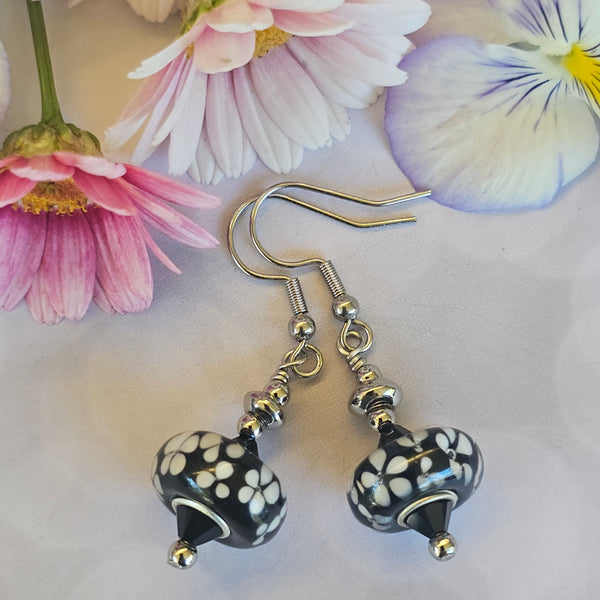 Rondelle Lampwork Earrings