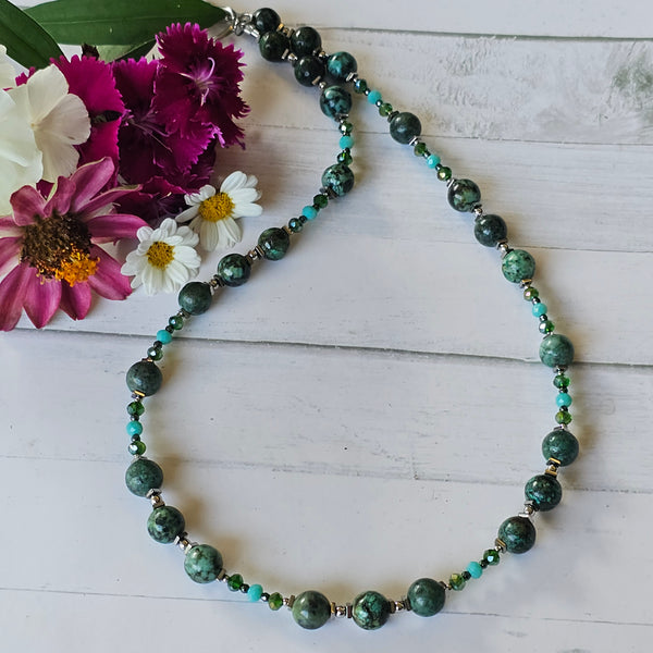 Green African Turquoise Necklace
