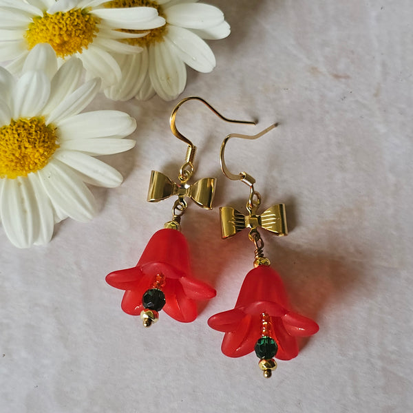 Christmas Bellflower Earrings