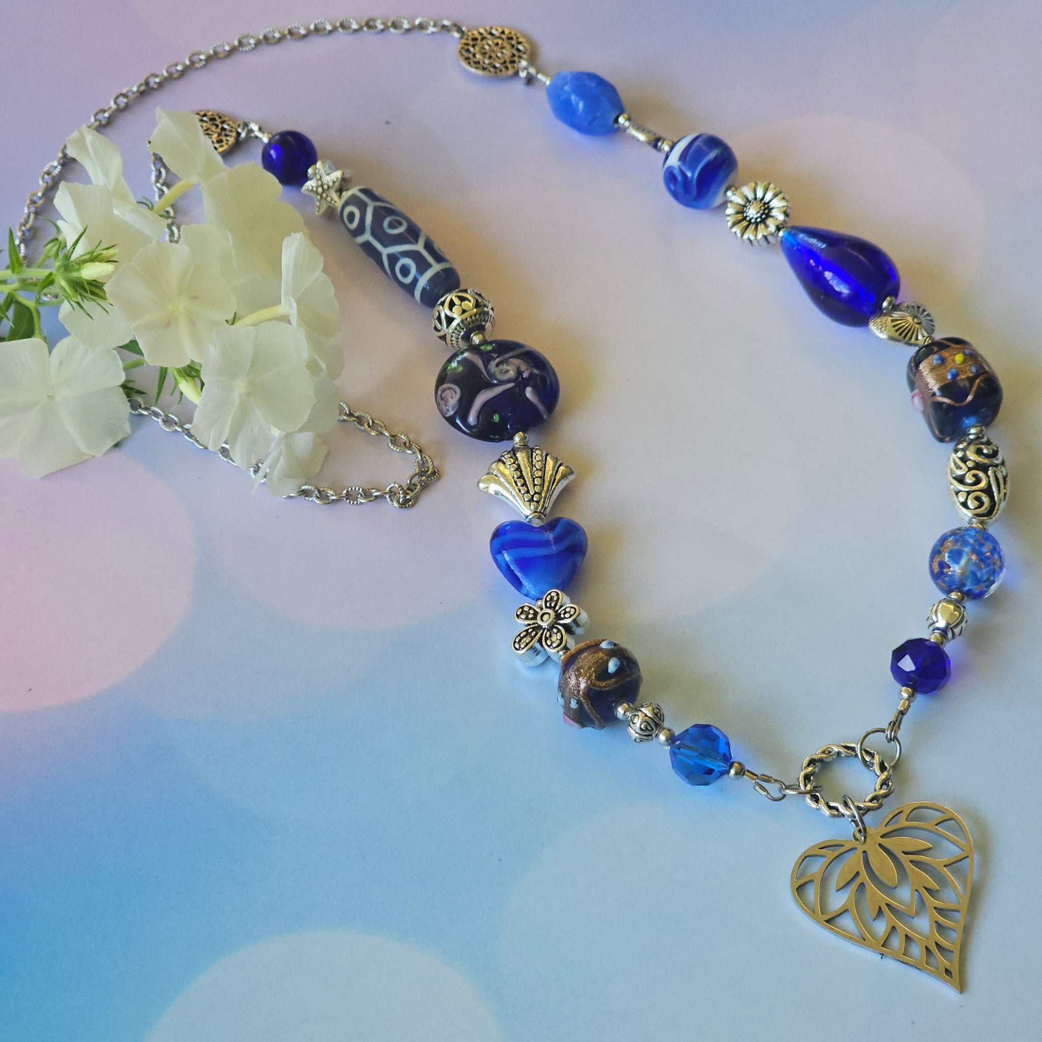 Long Deep Blue Necklace