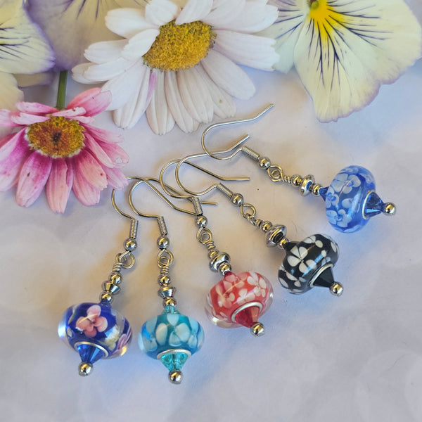 Rondelle Lampwork Earrings