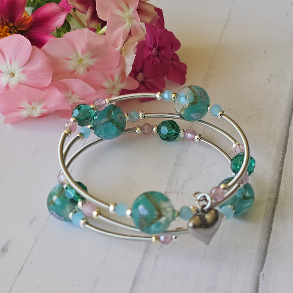Lampwork Wraparound Bracelet