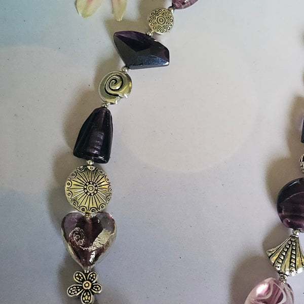 Long Amethyst/Purple Necklace