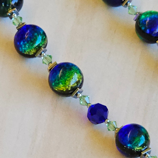 Blue and Green Luminescent Necklace