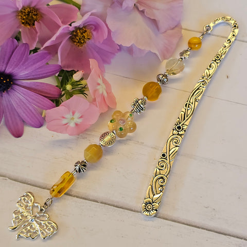 Bookmark Yellow with Butterfly