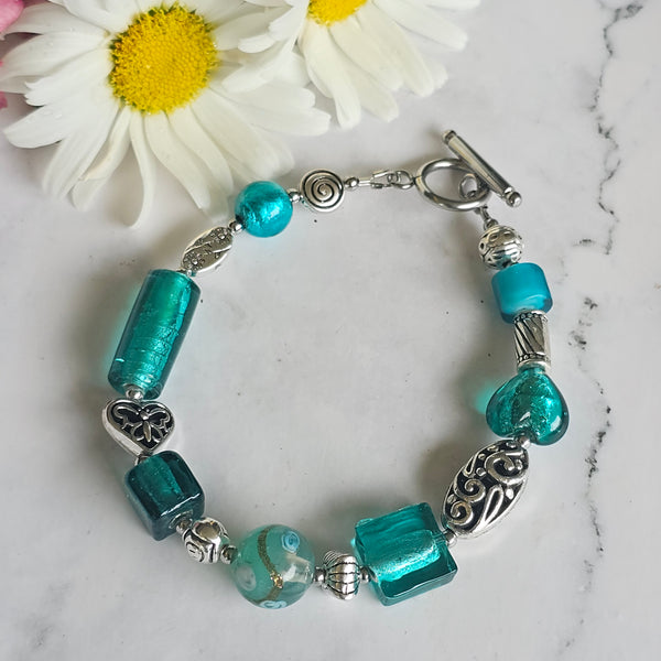 Teal Green Bracelet 22.5cm