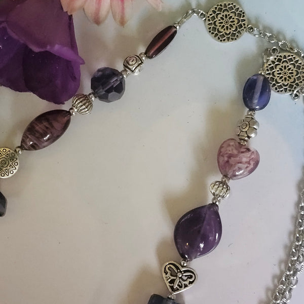Long Amethyst/Purple Necklace