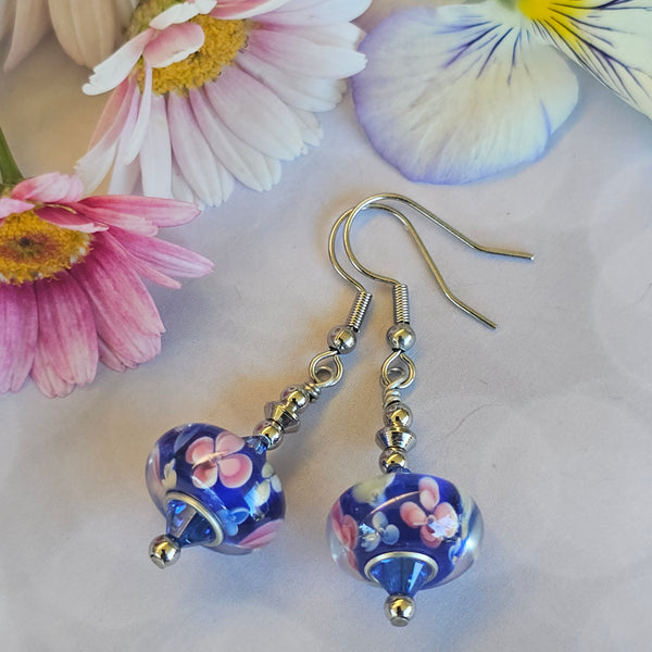Rondelle Lampwork Earrings