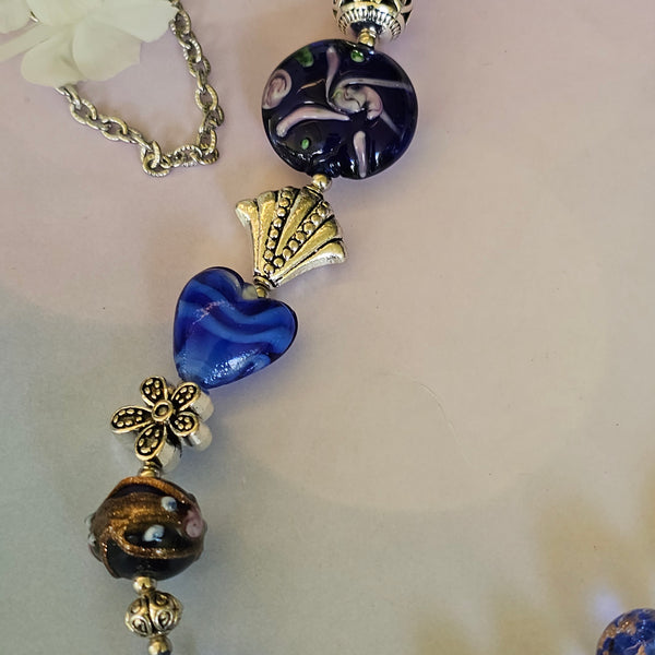 Long Deep Blue Necklace