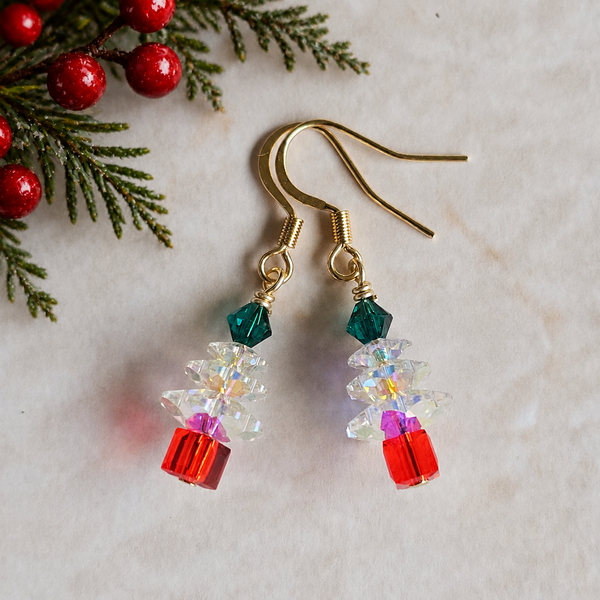 Mini Swarovski Christmas Trees Gold-plated