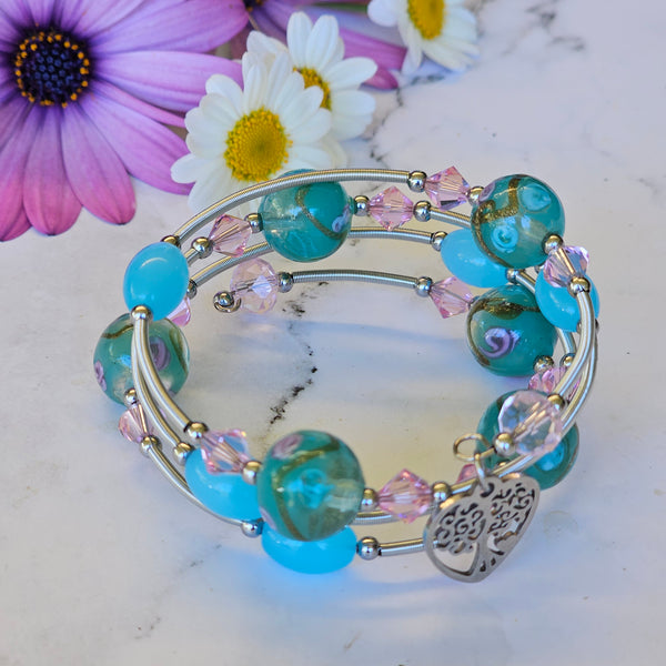 Lampwork Wraparound Bracelet