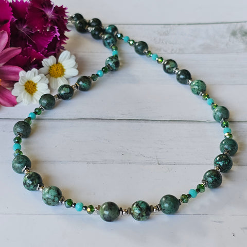 Green African Turquoise Necklace