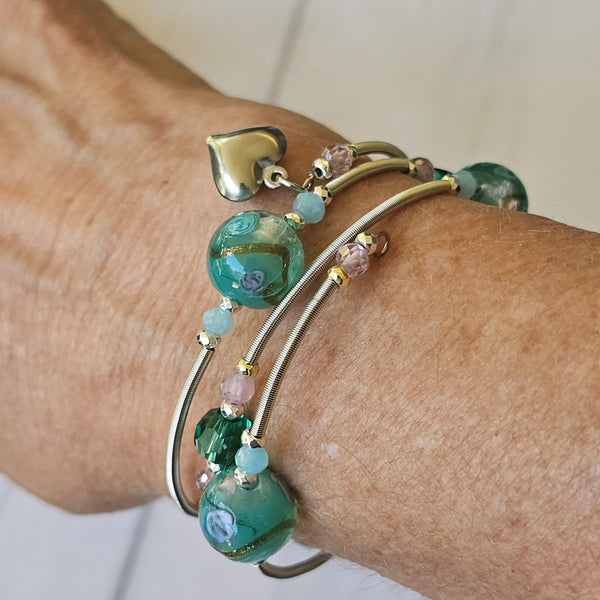 Lampwork Wraparound Bracelet