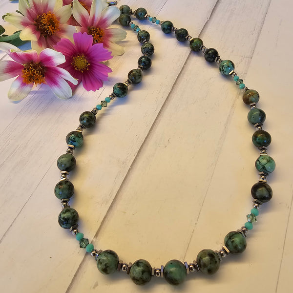 Green African Turquoise Necklace