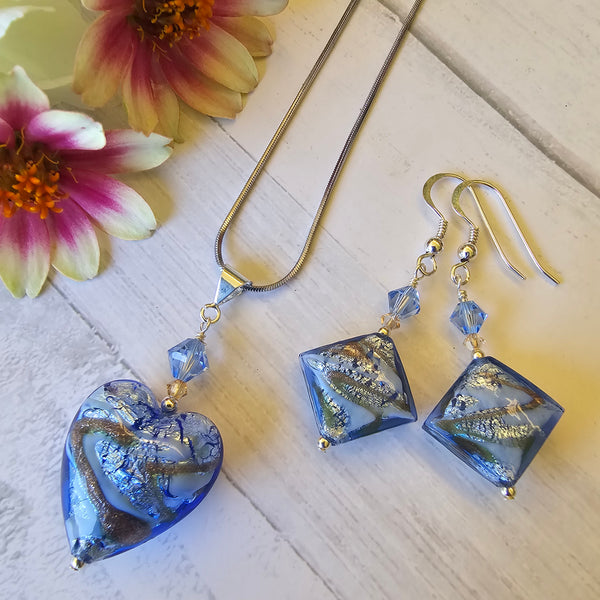 Silver Foil Heart Pendant