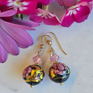 Peony Glass Earrings