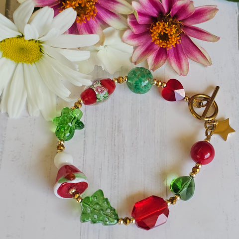 Christmas Bracelet with Gold 20.5cm