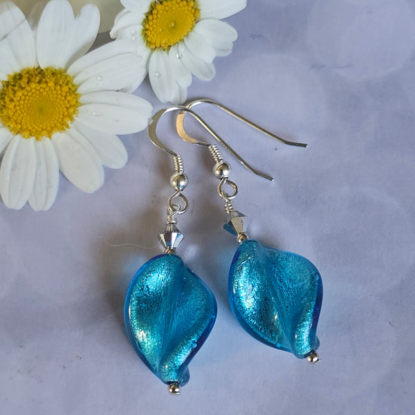 Murano Glass Twist Earrings