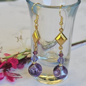 Murano Glass Gold Dangles
