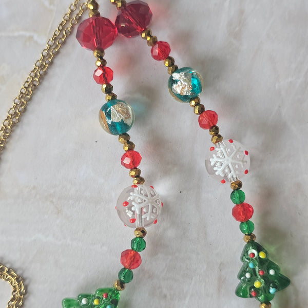 Christmas Necklace in Gold