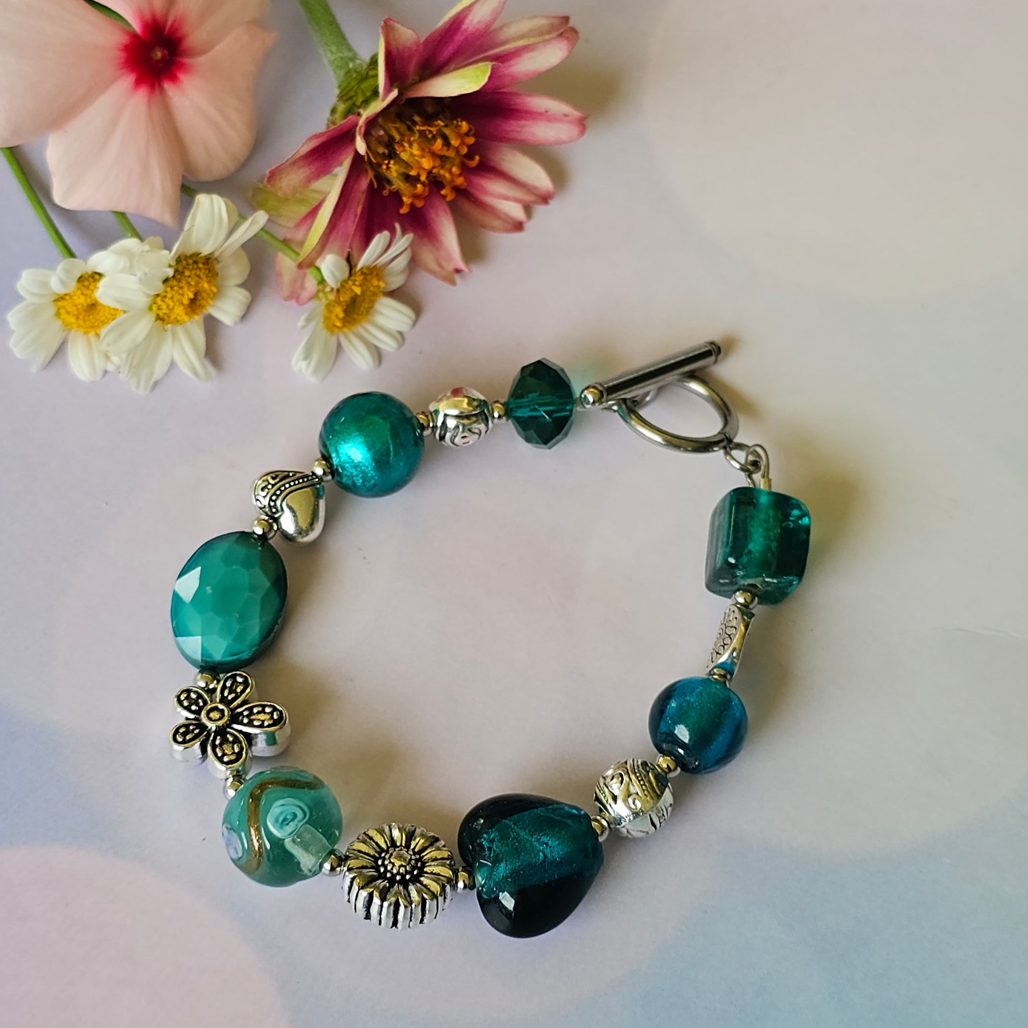 Teal Green Bracelet 19cm