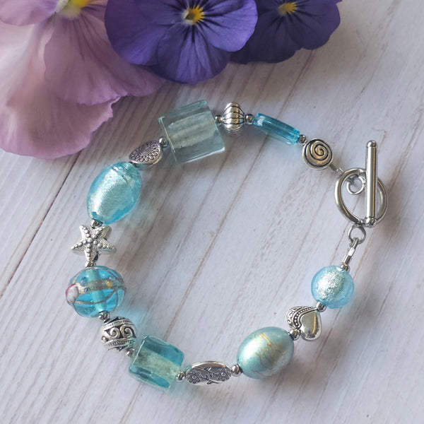 Light Aqua Blue Bracelet - 20cm