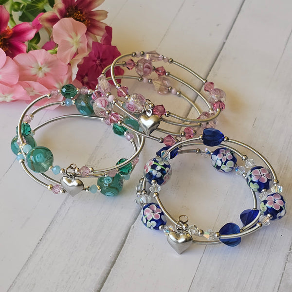 Lampwork Wraparound Bracelet