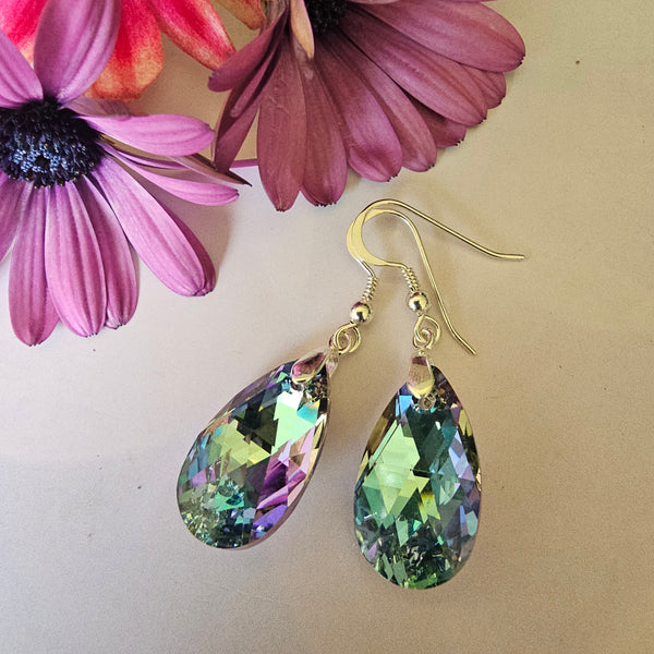 Swarovski Crystal Pear Drop Earrings