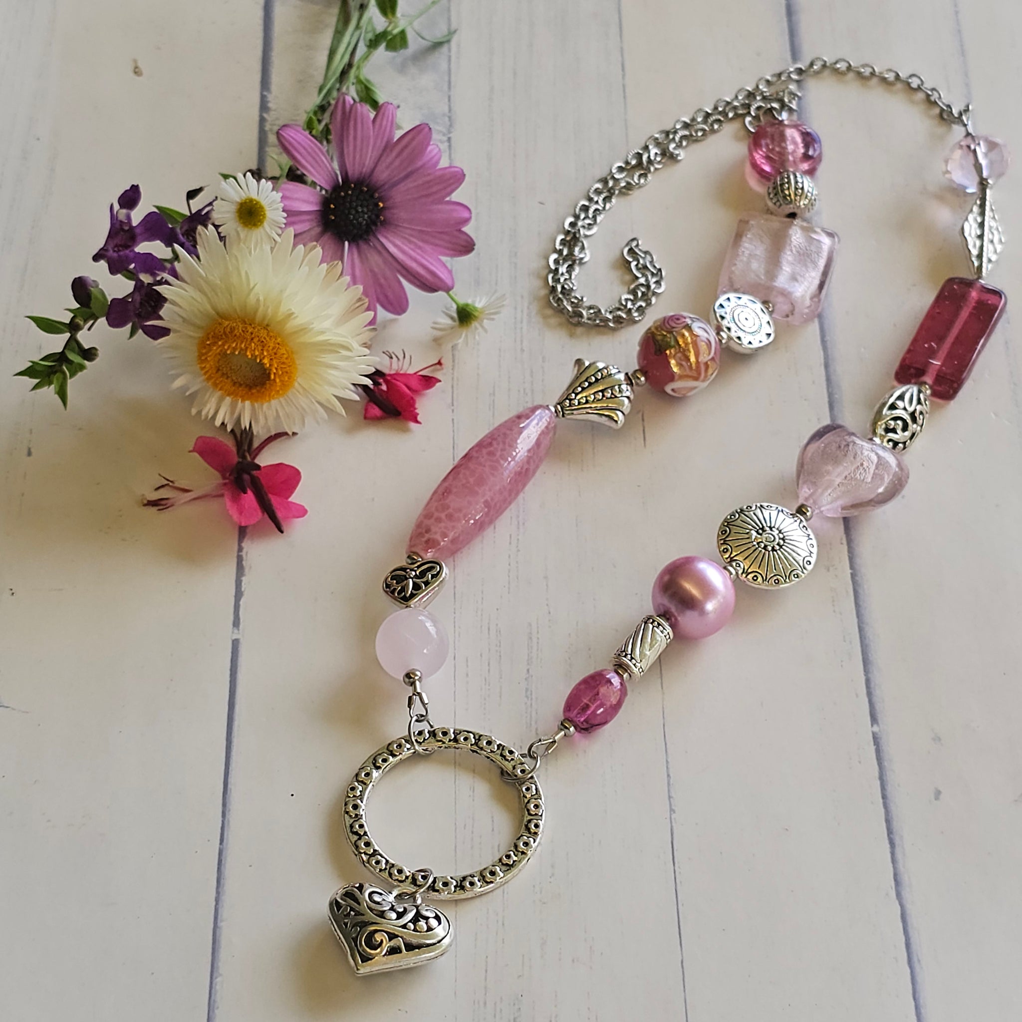 Long Pink Necklace