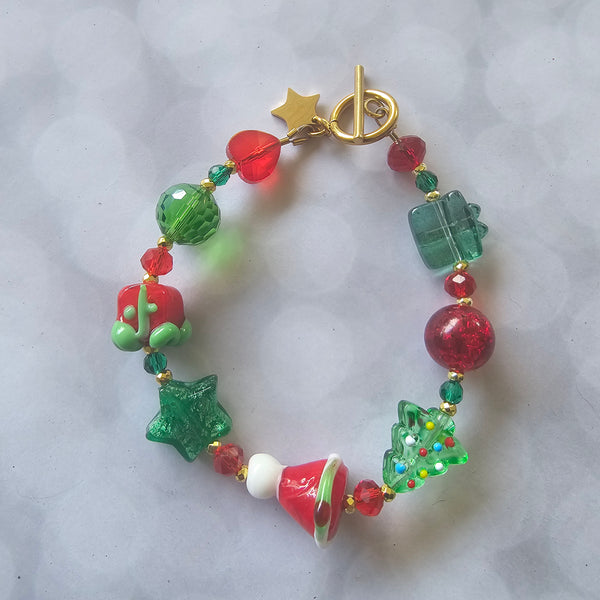 Christmas Bracelet with Gold 21cm