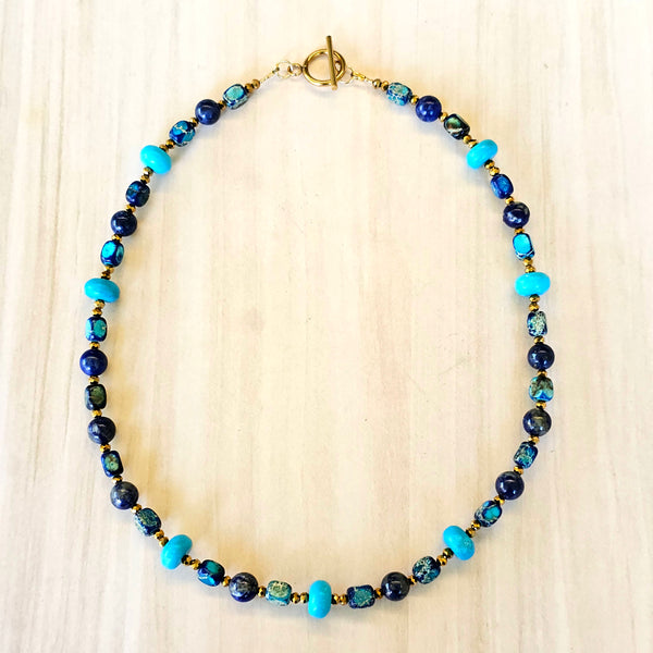 Blue Sea Sediment Jasper Necklace
