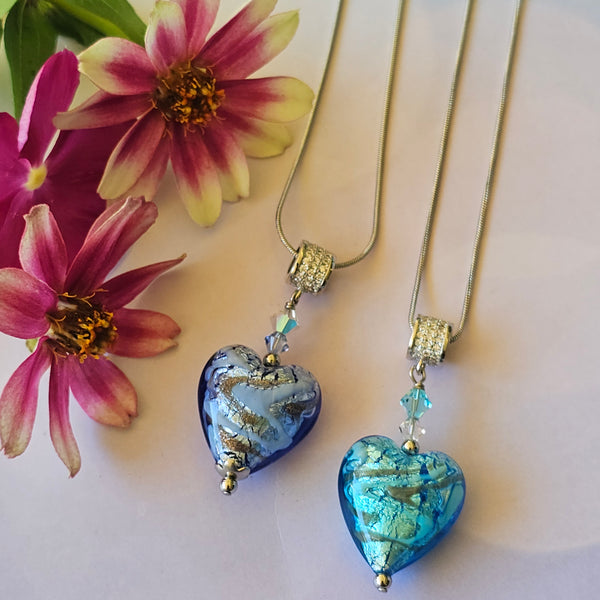 Silver Foil Heart Pendant