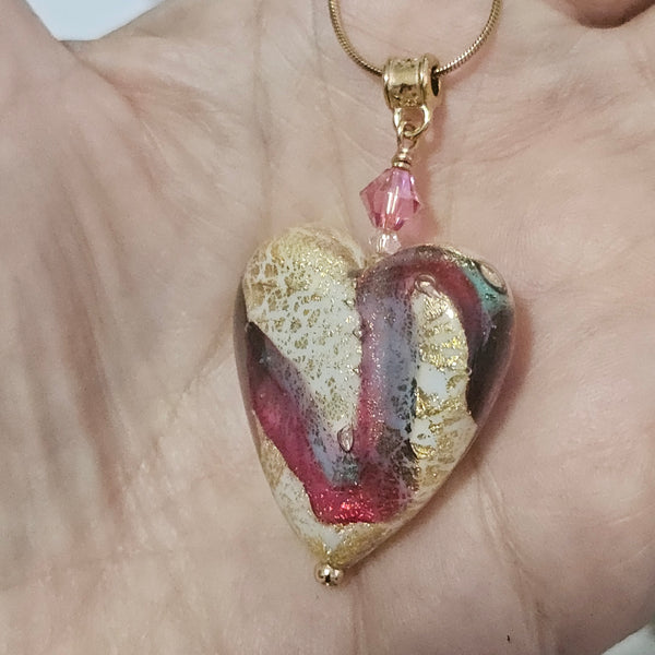 Murano Glass Heart Pendant