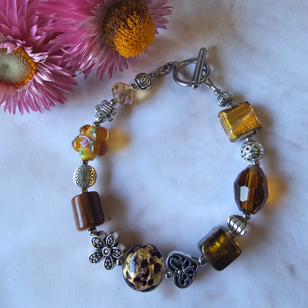 Brown Tones Bracelet - 22cm