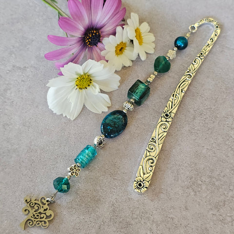 Bookmark Teal with Tree