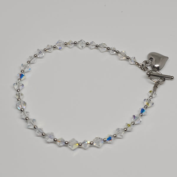 Dainty Clear AB Crystal Bracelet