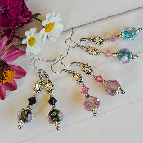 Flower Crystal Earrings