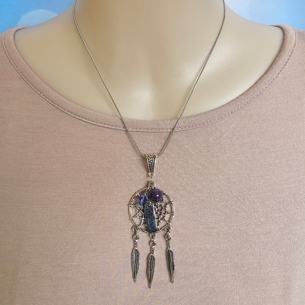 Dreamcatcher Pendant with Amethyst