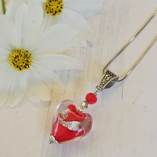 Glass Heart Pendant