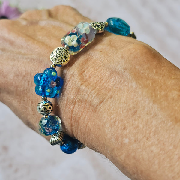 Aqua Blue Bracelet 21cm
