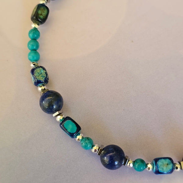 Blue Sea Sediment Jasper Necklace