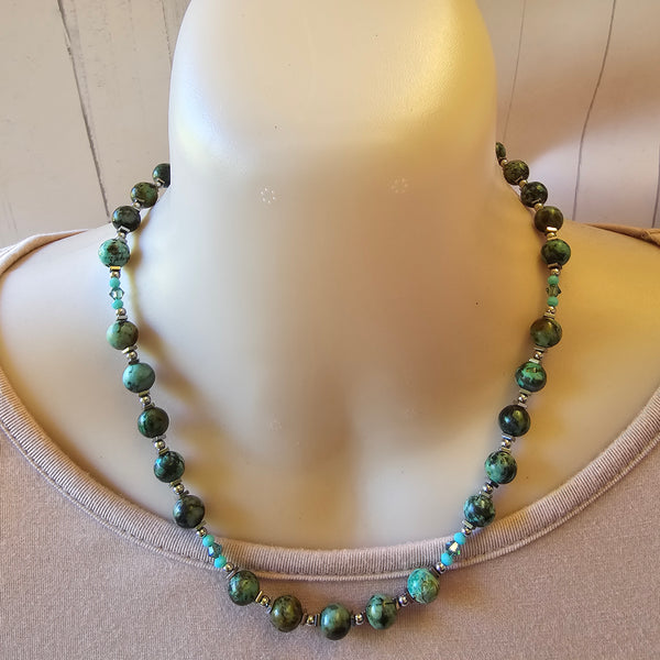Green African Turquoise Necklace