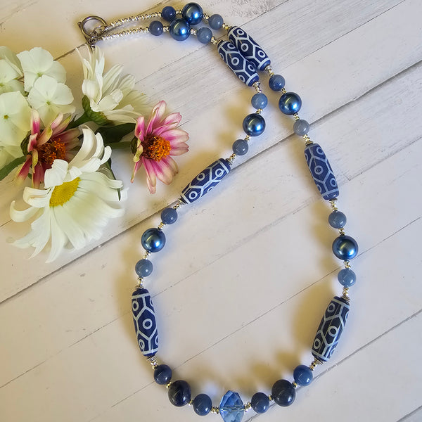 Light Denim Blue Necklace